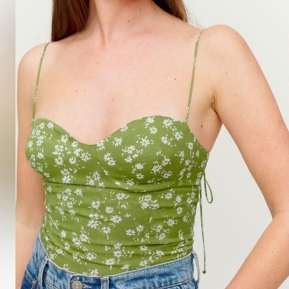NEW! Reformation Liza Top in Scallion Size 2